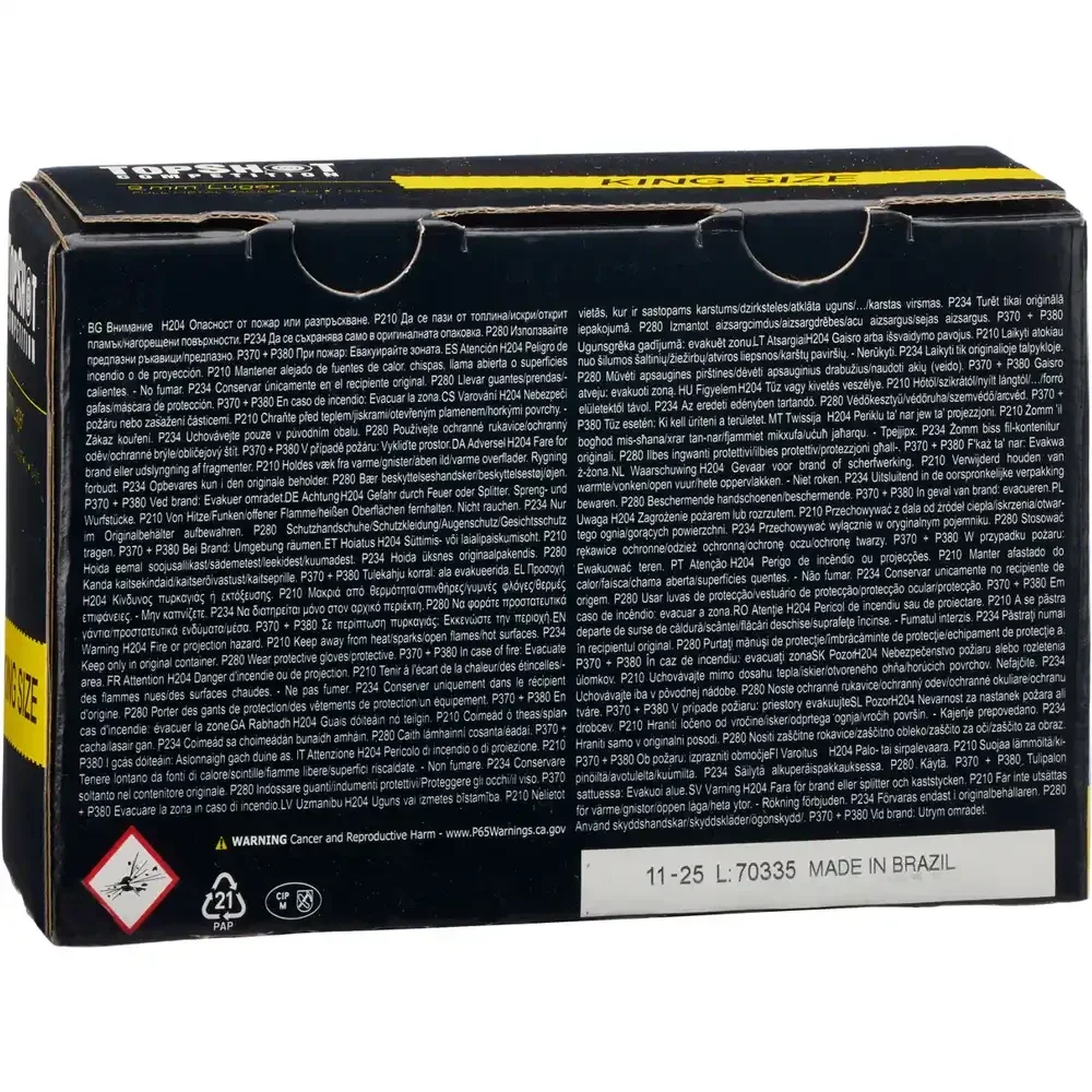 TOPSHOT Competition 9 mm Luger FMJ 8,0 g/124 gr – 1.000 Schuss