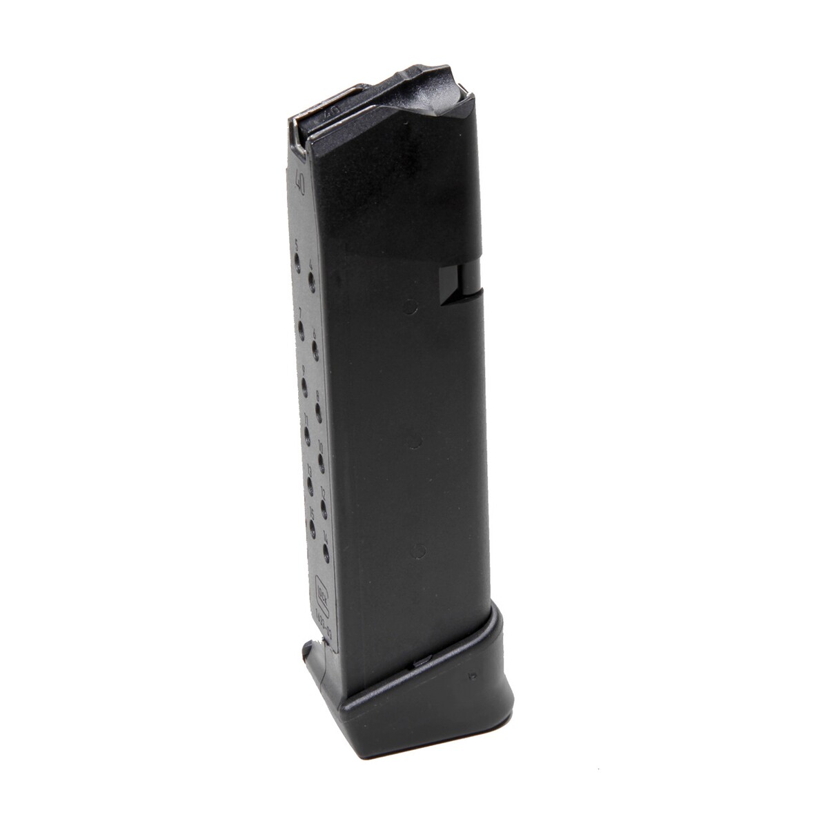 Magazin Glock 22, 24 und 35 – Magazinkapazität: 15+1 Patronen – Zubringer: Schwarz