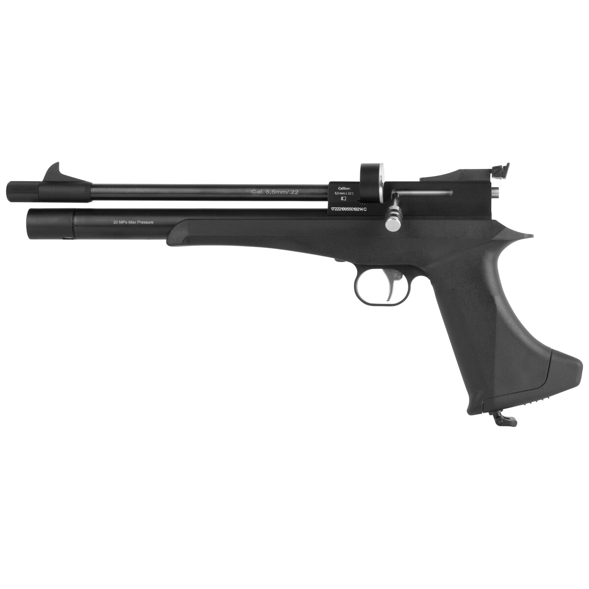 Luftpistole Bandit Black Pressluft – Kaliber 4,5 mm – Magazinkapazität 9 Schuss, Energie max. 130 m/s