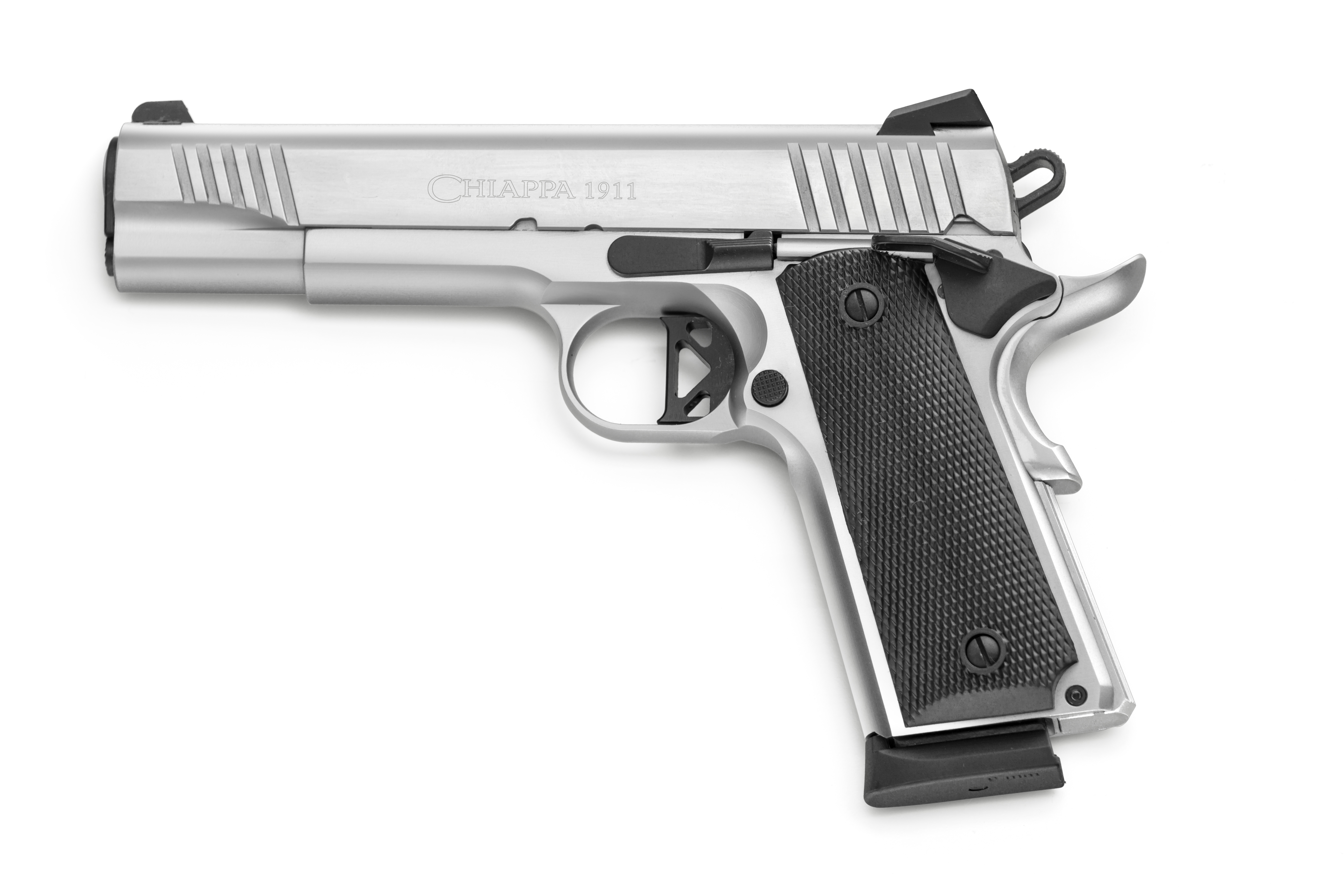 1911 Superior - Chrome - 5'' – .45 ACP - Fiber Optic