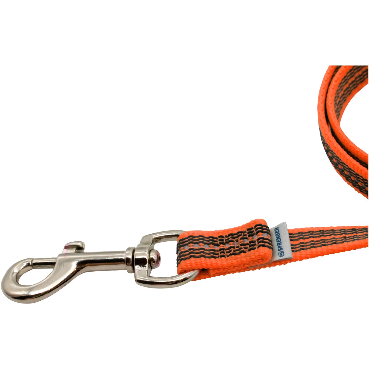 Hundeleine gummiert mit Handschlaufe – Signalorange – Länge 1,20 m