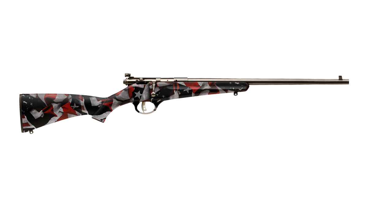 SAVAGE RASCAL ROT, WEIß UND BLAU .22 LR 16"/41CM