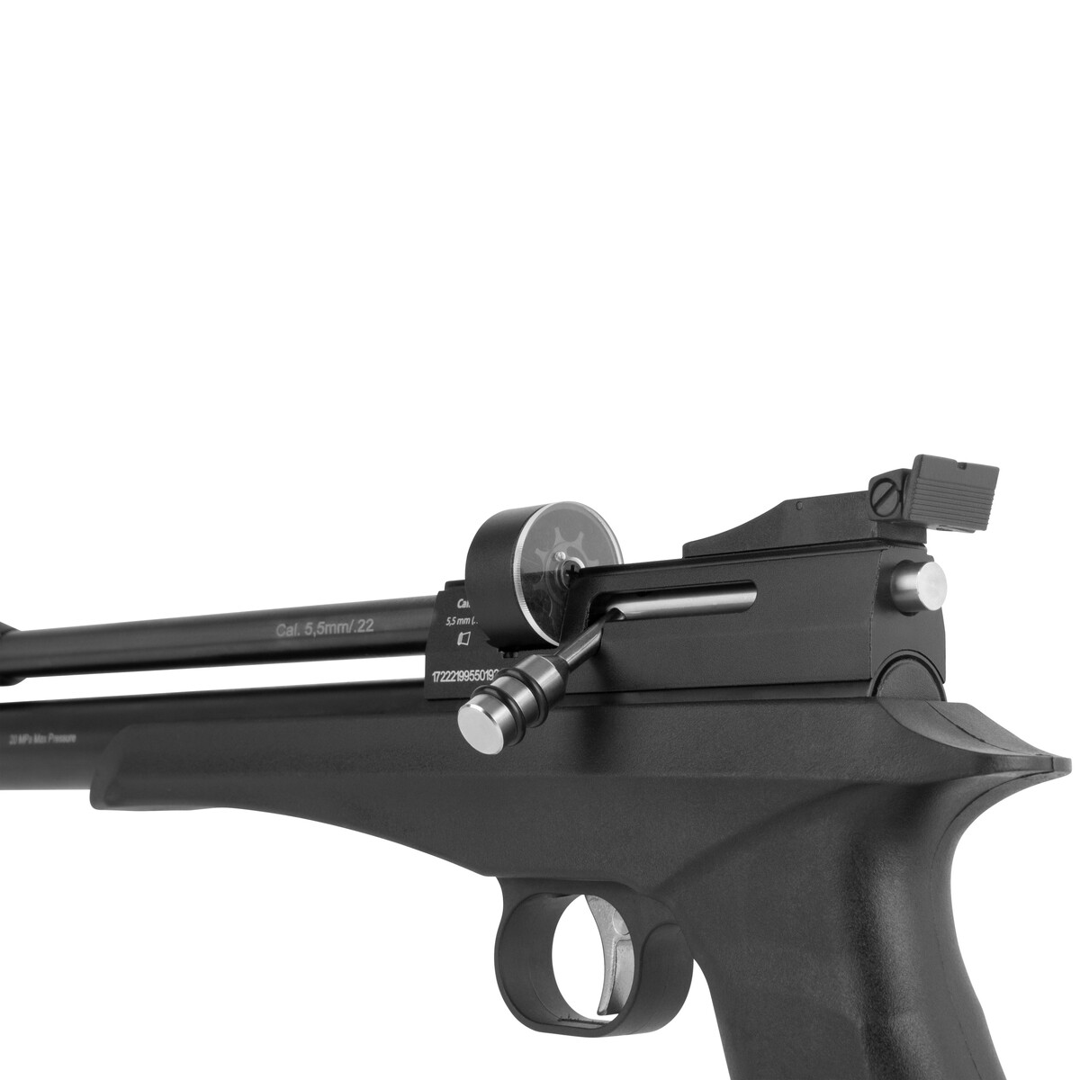 Luftpistole Bandit Black Pressluft – Kaliber 4,5 mm – Magazinkapazität 9 Schuss, Energie max. 130 m/s