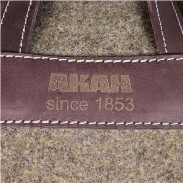 AKAH Rolltop-Rucksack aus Wollfilz und Olivenleder