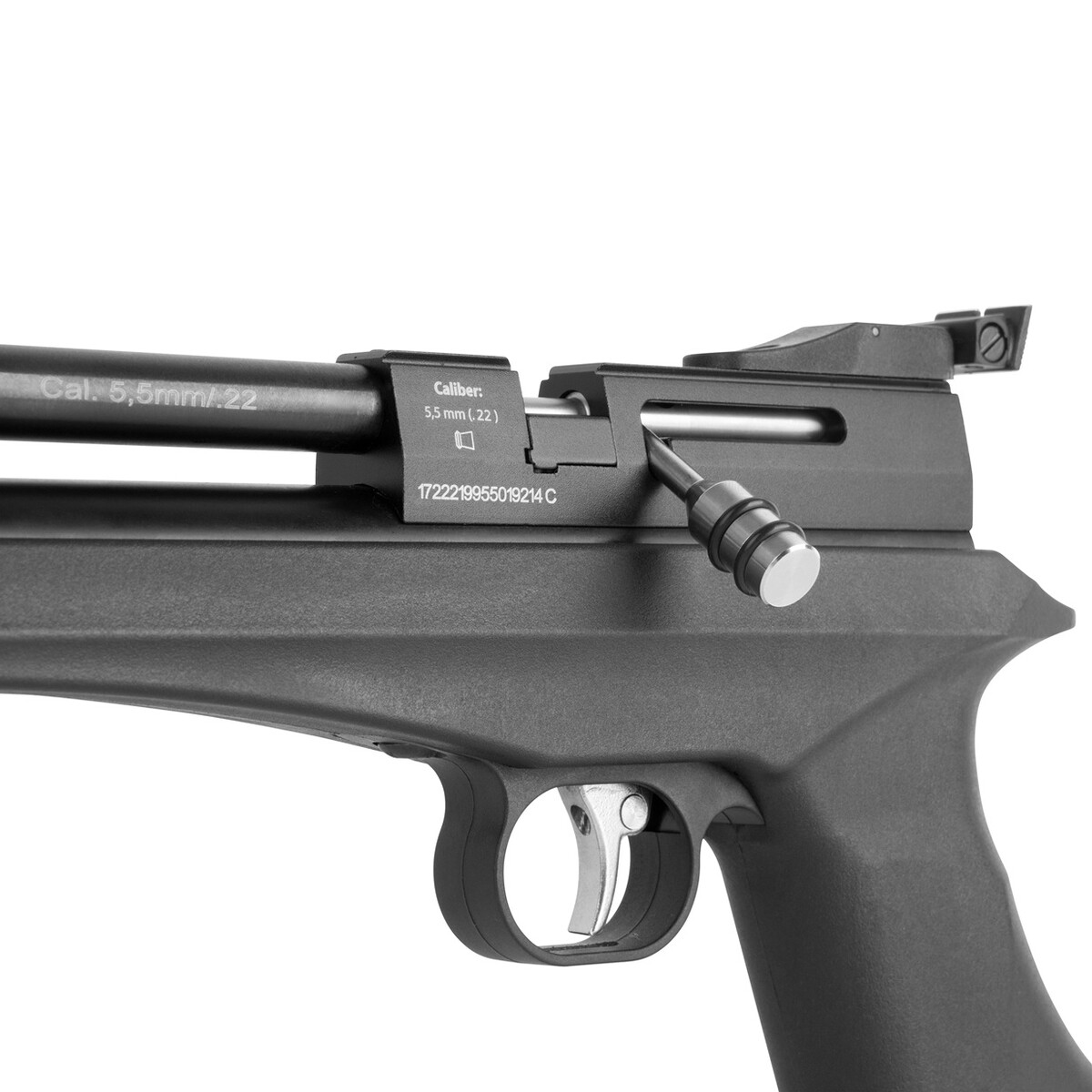 Luftpistole Bandit Black Pressluft – Kaliber 4,5 mm – Magazinkapazität 9 Schuss, Energie max. 130 m/s