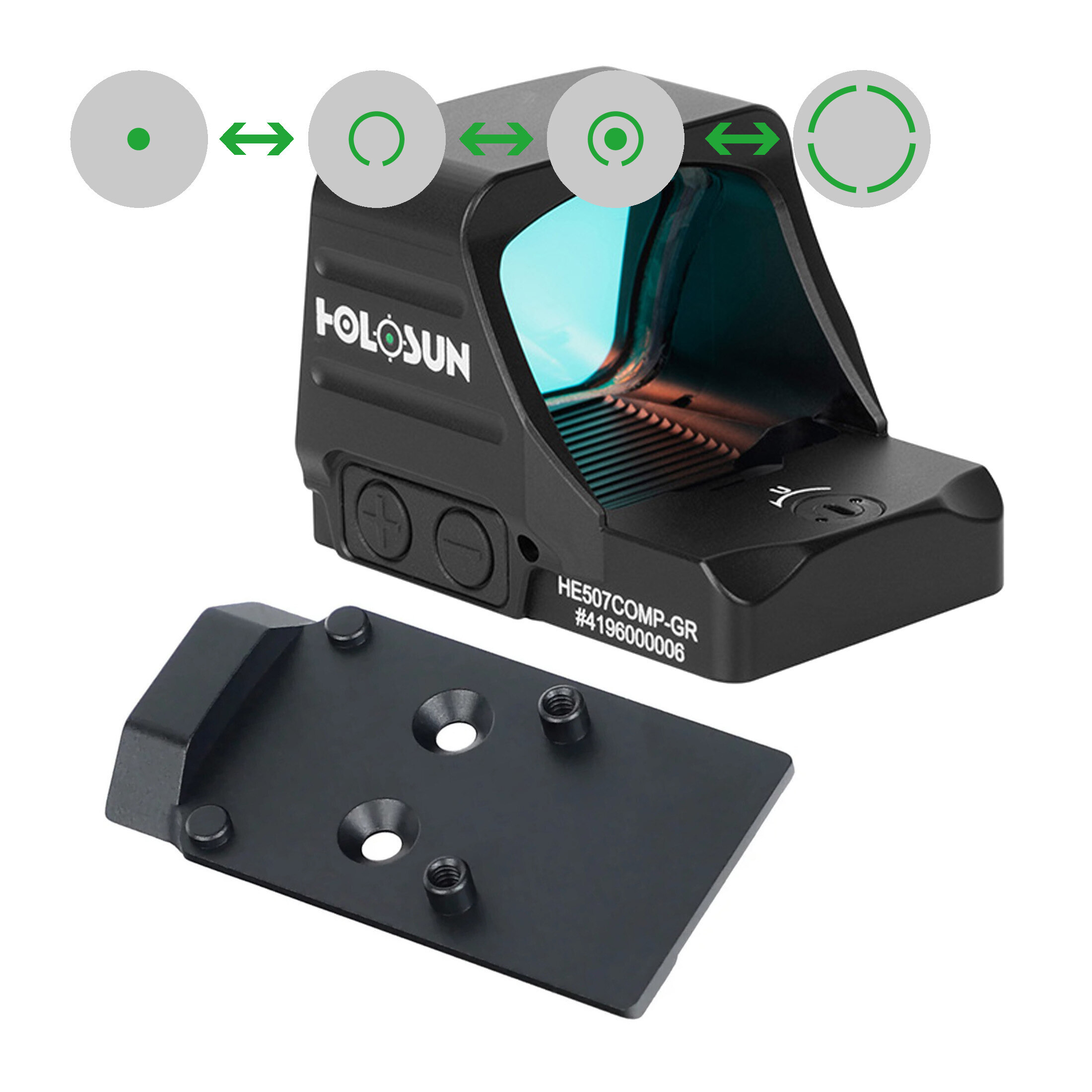 Holosun offenes Reflexvisier HE507COMP-GR (HE507COMP-GR-CZ-SHADOW2-SET)