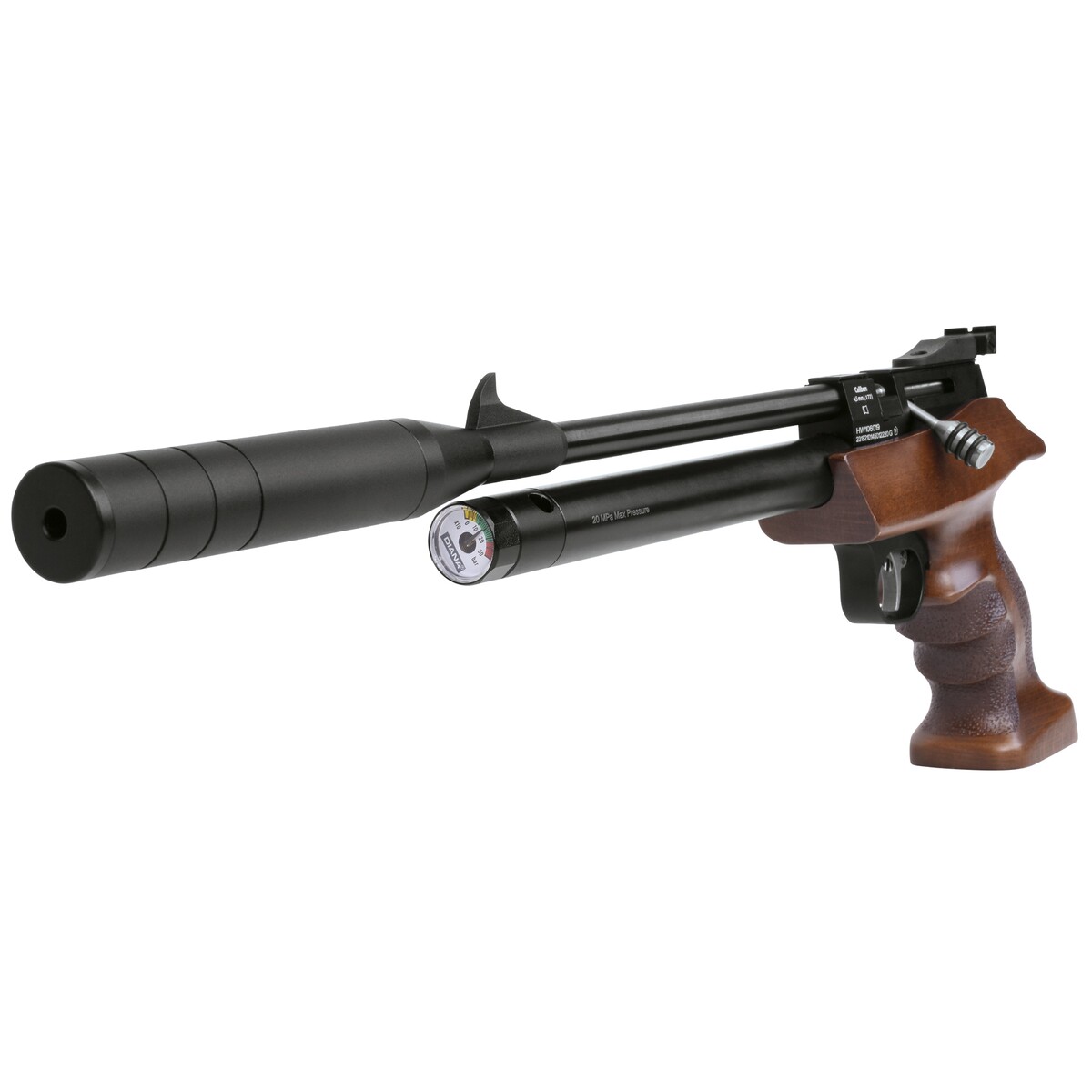 Luftpistole Bandit Gen II Pressluft – Kaliber 4,5 mm – Magazinkapazität 9 Schuss, Energie max. 130 m/s