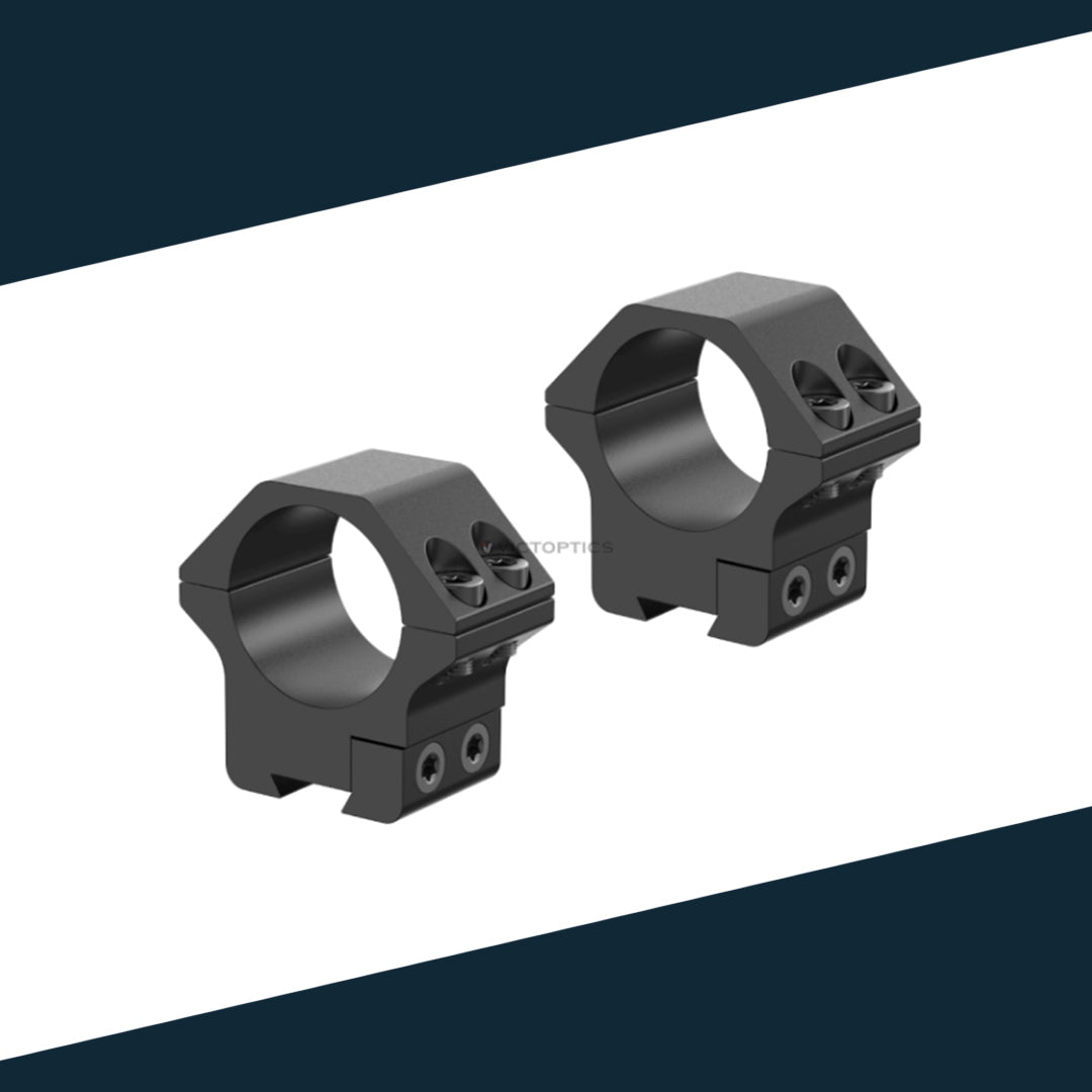 Victoptics Montageringe aus Aluminium für 11mm Schiene und 25,4mm Tubus in verschiedenen Höhen