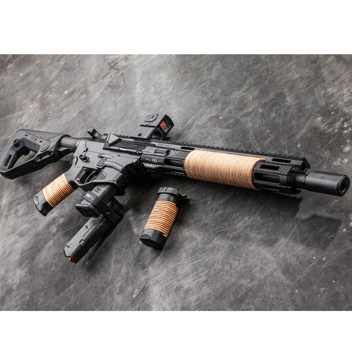 Pistolengriff AR15 Leather Grip – Natural