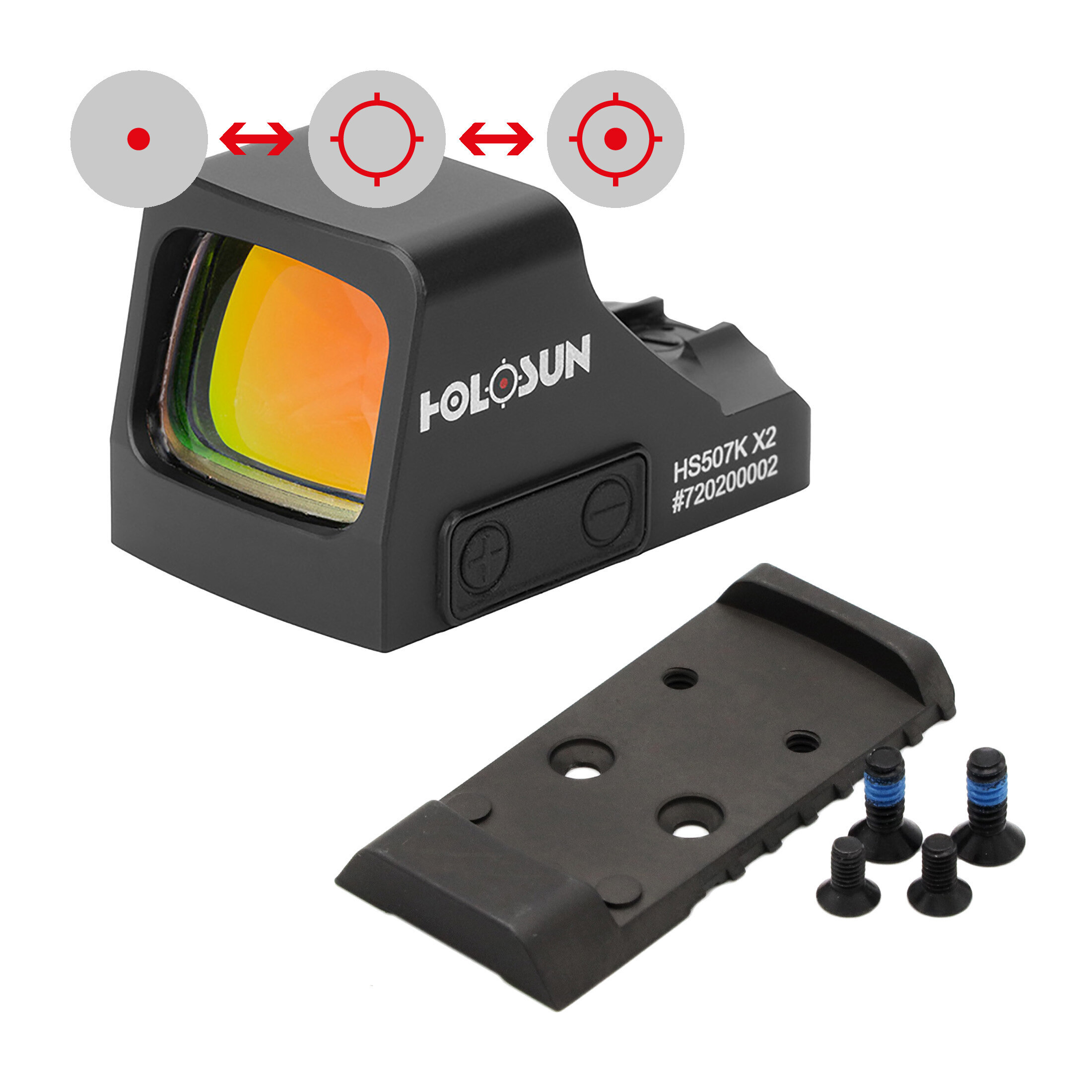 Holosun HS507K-X2 Offenes Reflex Rotpunktvisier (HS507K-X2-CZ-S2)