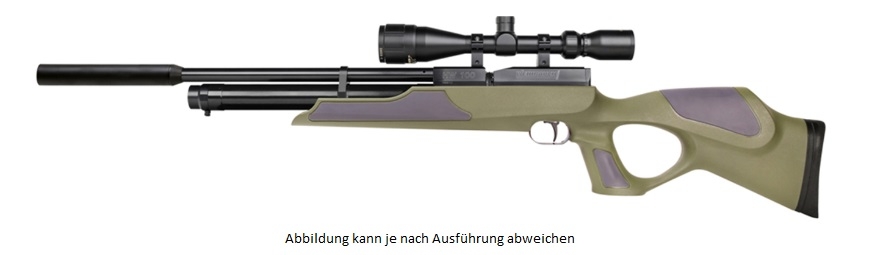 HW-PLG 100 T "F" (4,5 mm / Schalldämpfer / grüner Synthetikschaft)
