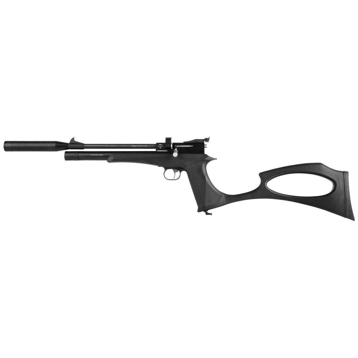 Luftpistole Bandit Black Pressluft – Kaliber 4,5 mm – Magazinkapazität 9 Schuss, Energie max. 130 m/s