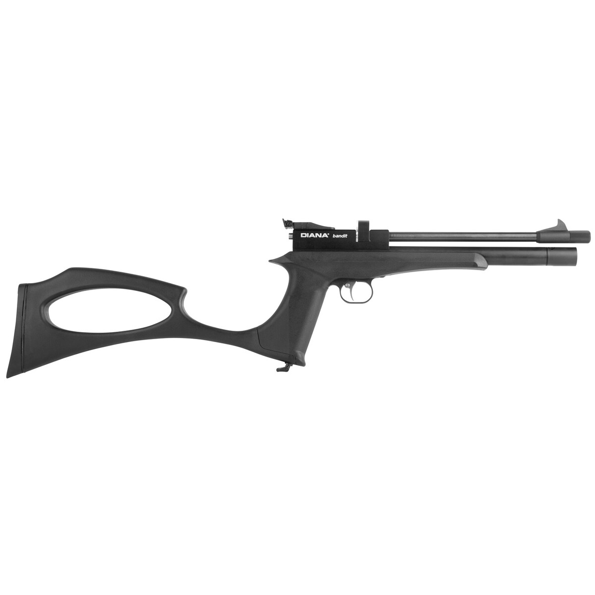 Luftpistole Bandit Black Pressluft – Kaliber 4,5 mm – Magazinkapazität 9 Schuss, Energie max. 130 m/s
