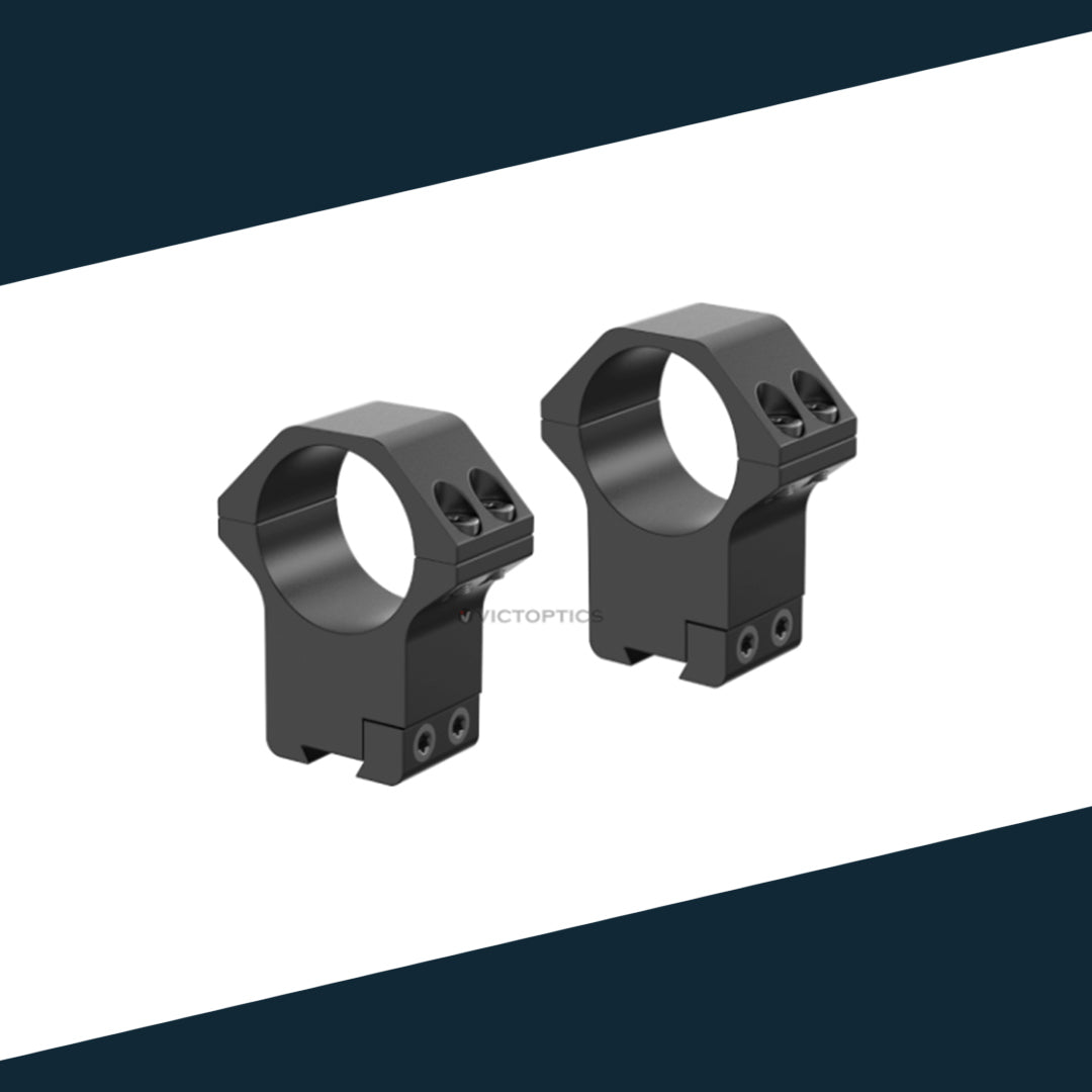 Victoptics Montageringe aus Aluminium für 11mm Schiene und 30mm Tubus in verschiedenen Höhen