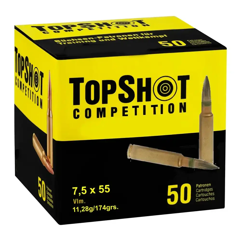 TOPSHOT Competition 7,5x55 Swiss VLM BT 11,3 g/174 gr – 50 Schuss