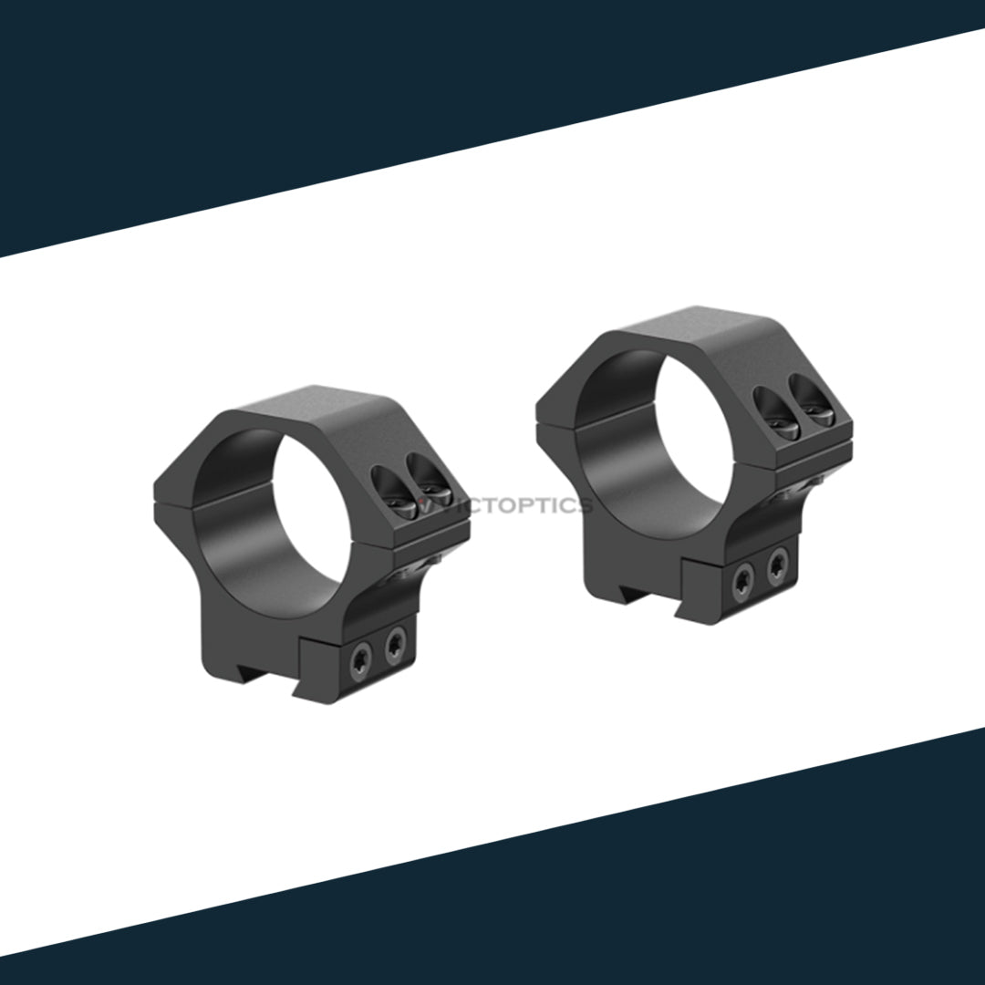 Victoptics Montageringe aus Aluminium für 11mm Schiene und 30mm Tubus in verschiedenen Höhen