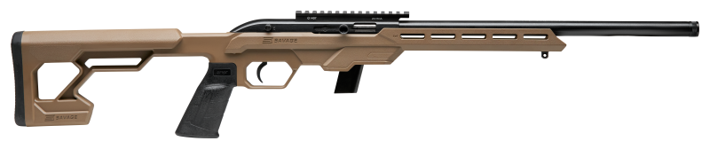 SAVAGE 64 PRECISION FDE 20RDS .22 LR 16,5"/42CM 1/2"-28