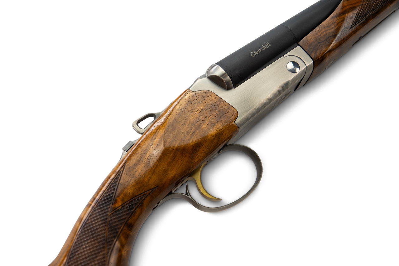 AKKAR Doppelflinte Churchill 520 Hunting, 26" (Silber / Nussbaum / rechts)