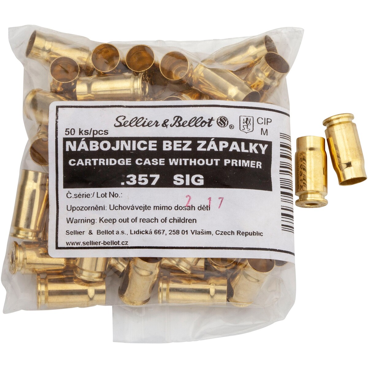 Hülsen .357 SIG – 50 Stück