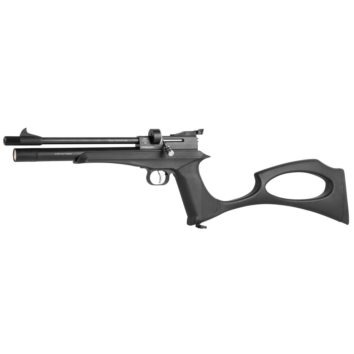 Luftpistole Bandit Black Pressluft – Kaliber 4,5 mm – Magazinkapazität 9 Schuss, Energie max. 130 m/s