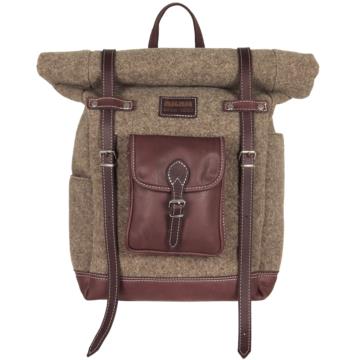 AKAH Rolltop-Rucksack aus Wollfilz und Olivenleder
