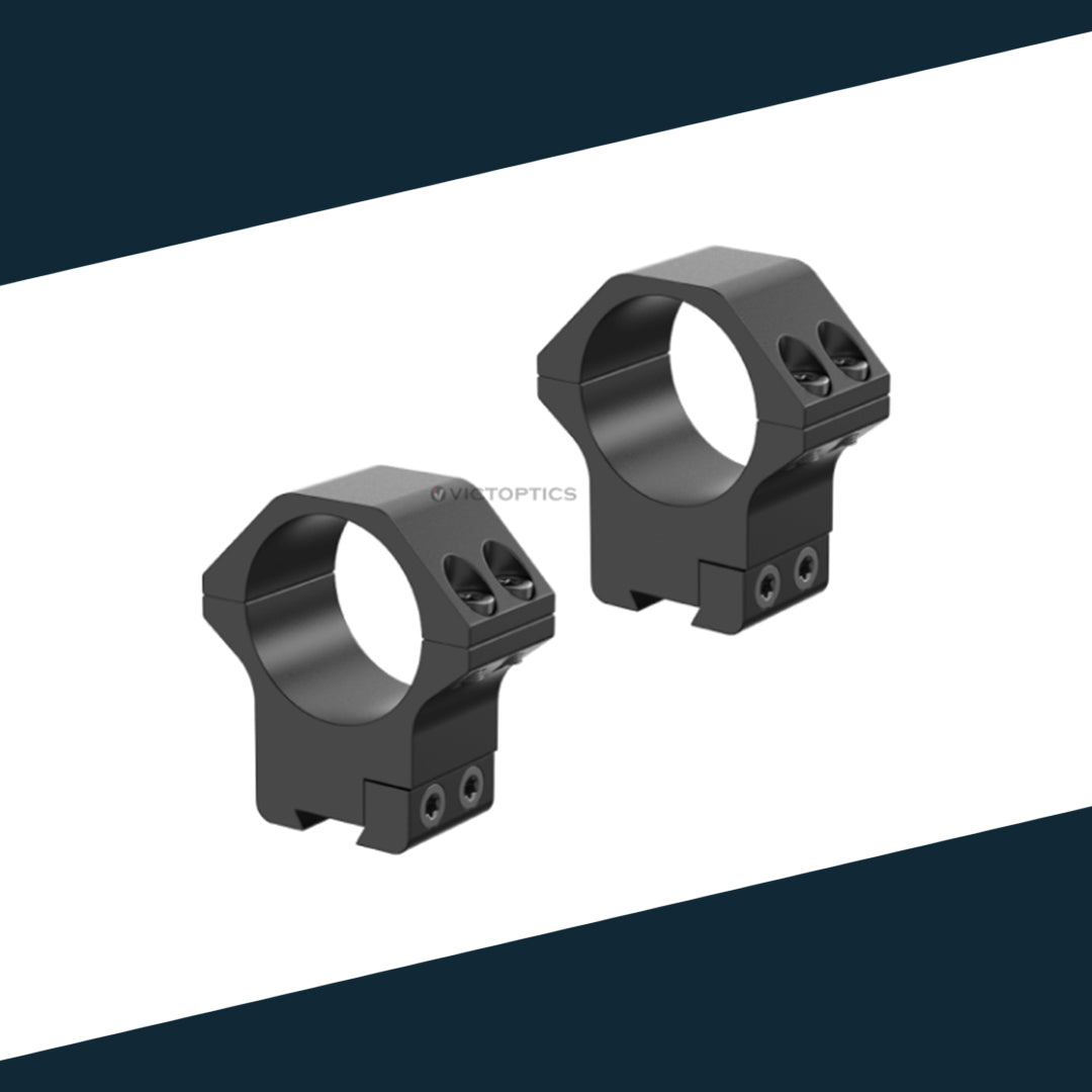 Victoptics Montageringe aus Aluminium für 11mm Schiene und 30mm Tubus in verschiedenen Höhen