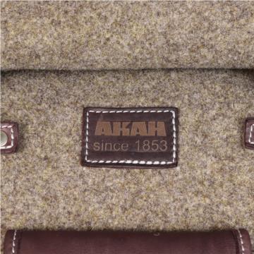 AKAH Rolltop-Rucksack aus Wollfilz und Olivenleder