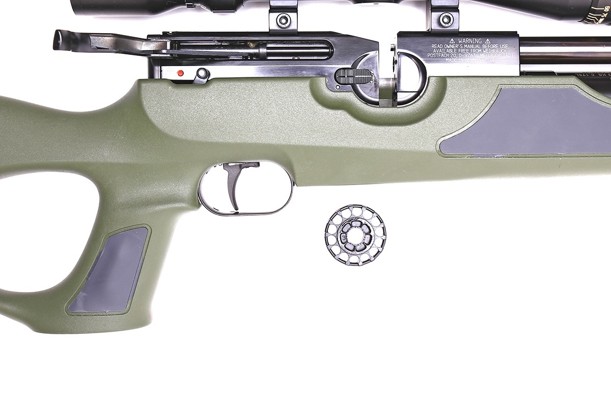 HW-PLG 100 T "F" (4,5 mm / Schalldämpfer / grüner Synthetikschaft)