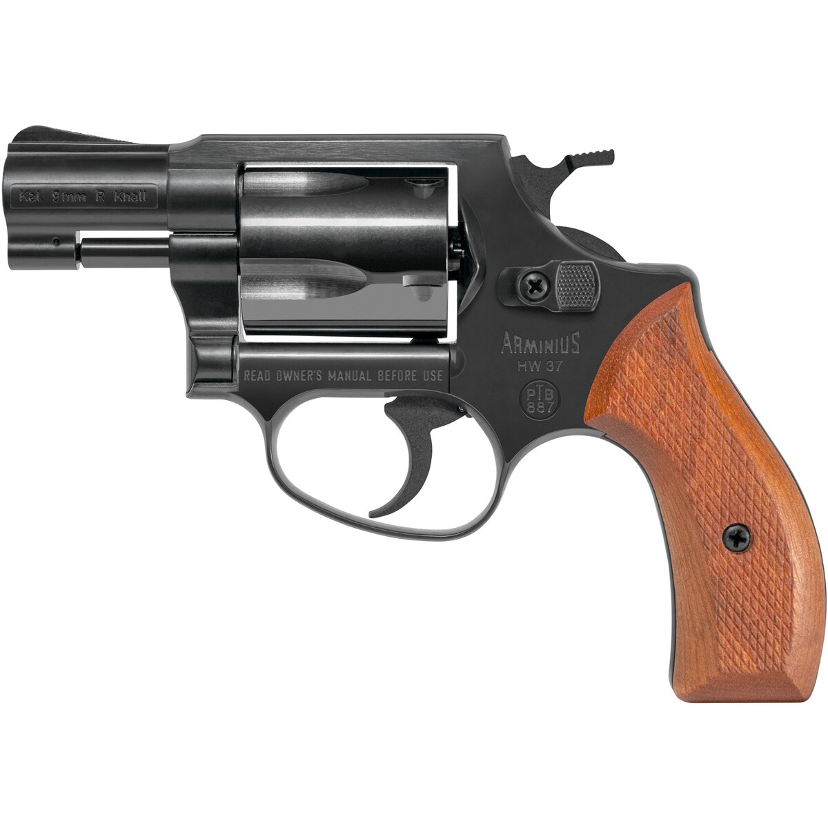 Schreckschuss Revolver Arminius HW 37 – Holzgriffschalen