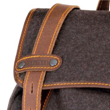 AKAH Wanderrucksack LODEN mit Büffel-Leder
