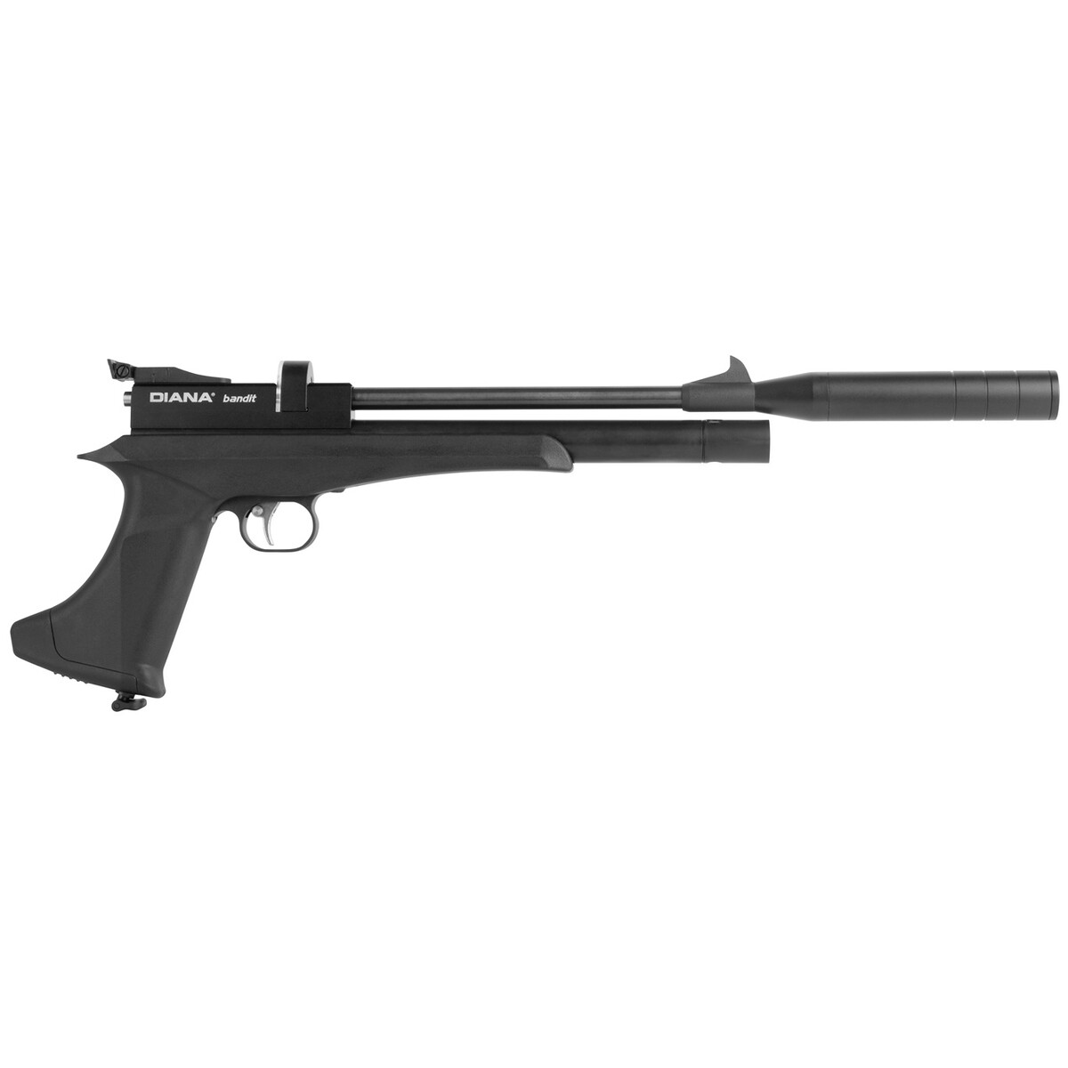 Luftpistole Bandit Black Pressluft – Kaliber 4,5 mm – Magazinkapazität 9 Schuss, Energie max. 130 m/s