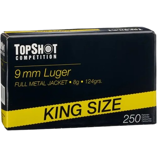 TOPSHOT Competition 9 mm Luger FMJ 8,0 g/124 gr – 1.000 Schuss