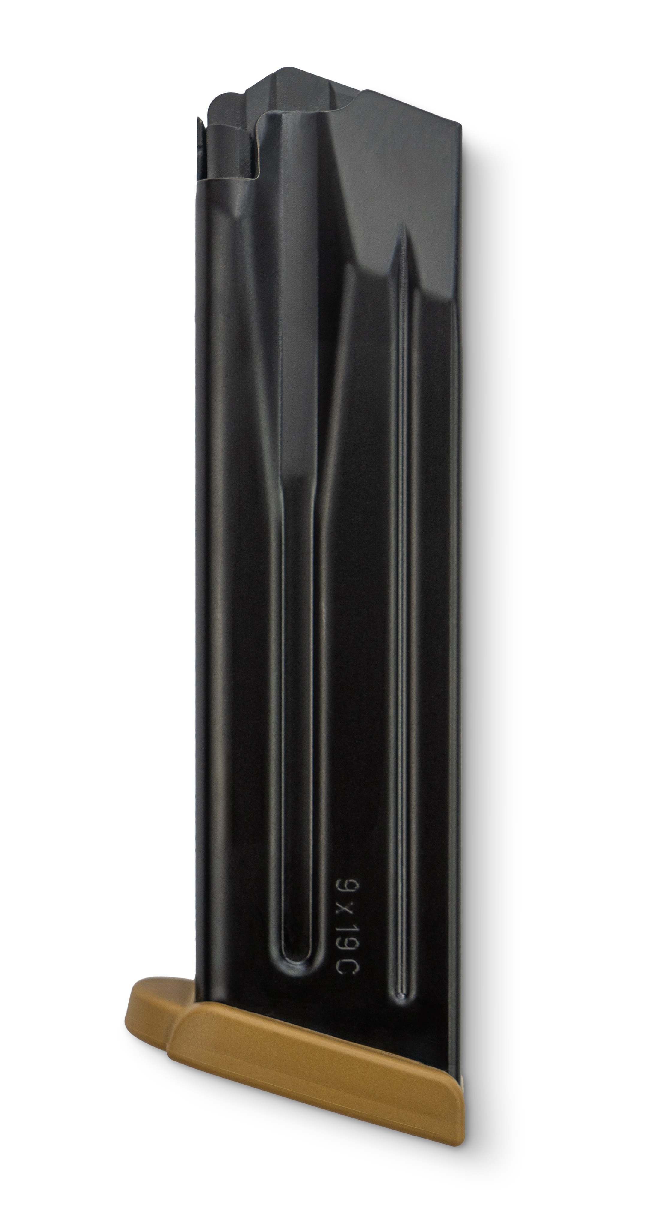 15-Schuss Magazin f. P30, P30L, SFP9 (9x19, grün-brauner Hartgummib.)