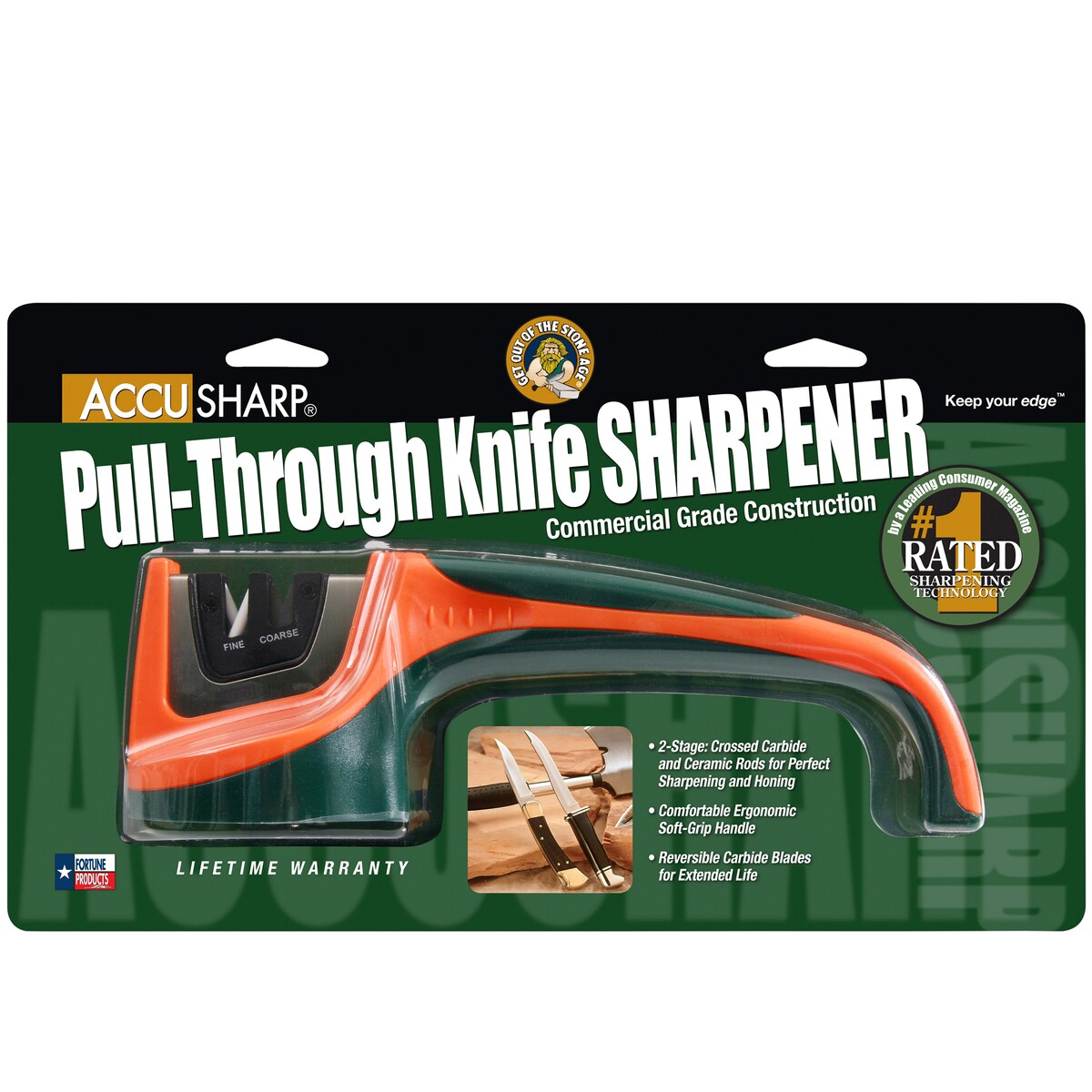 Messerschärfer Pull-Through – Orange/Grün