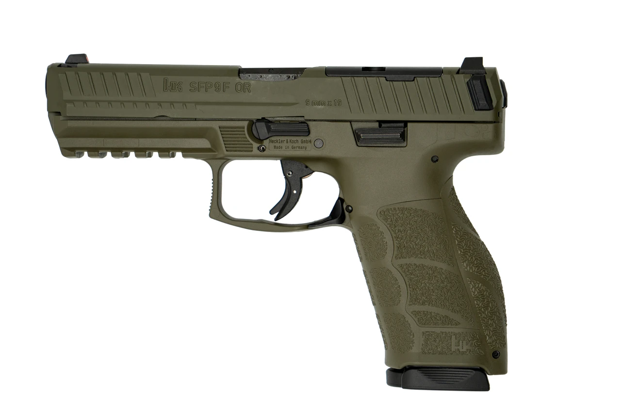 HK-Pistole SFP9F OR A1, SPECIAL EDITION - Nato-grün (9mm, 2x 17-Schuss-Mag.)