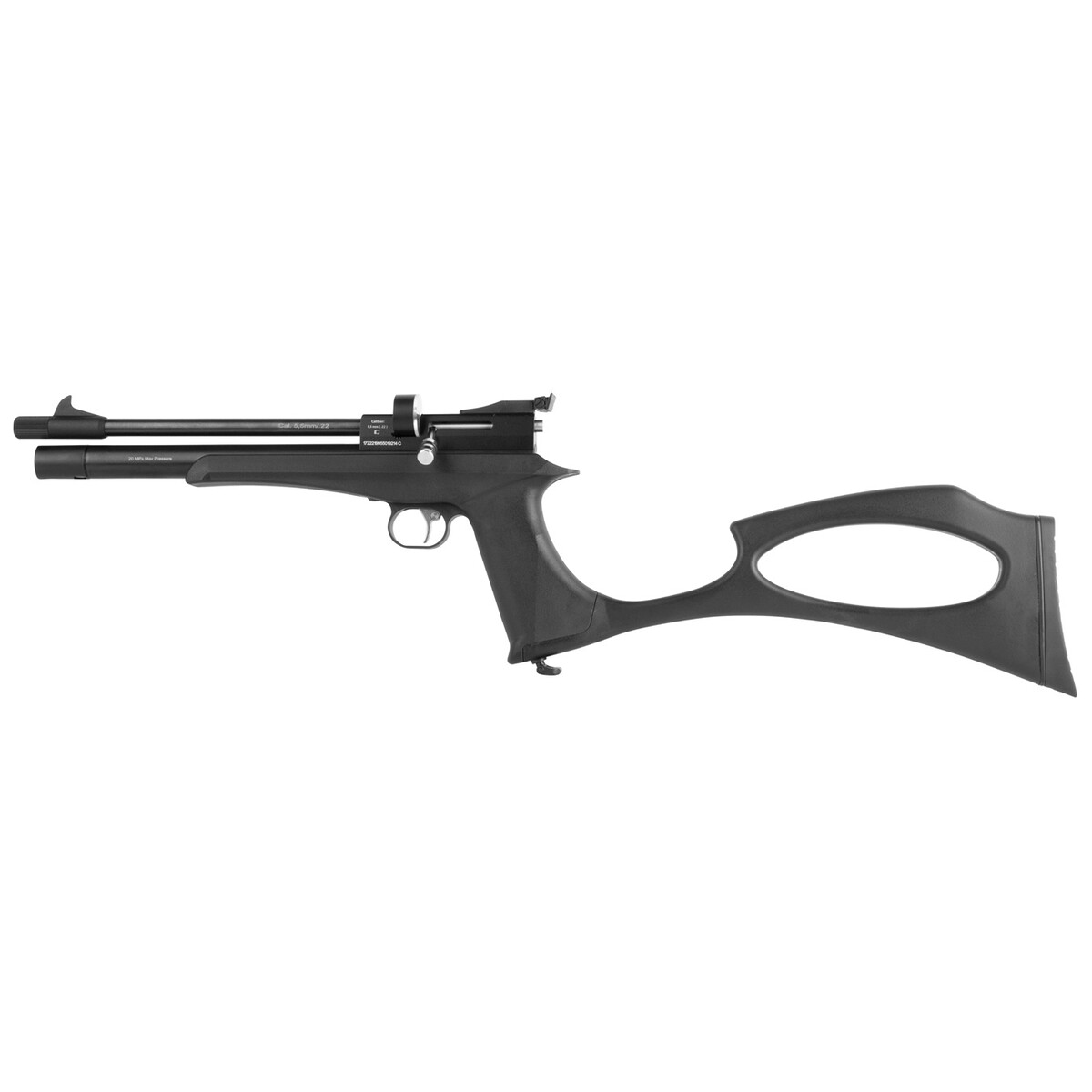 Luftpistole Bandit Black Pressluft – Kaliber 4,5 mm – Magazinkapazität 9 Schuss, Energie max. 130 m/s