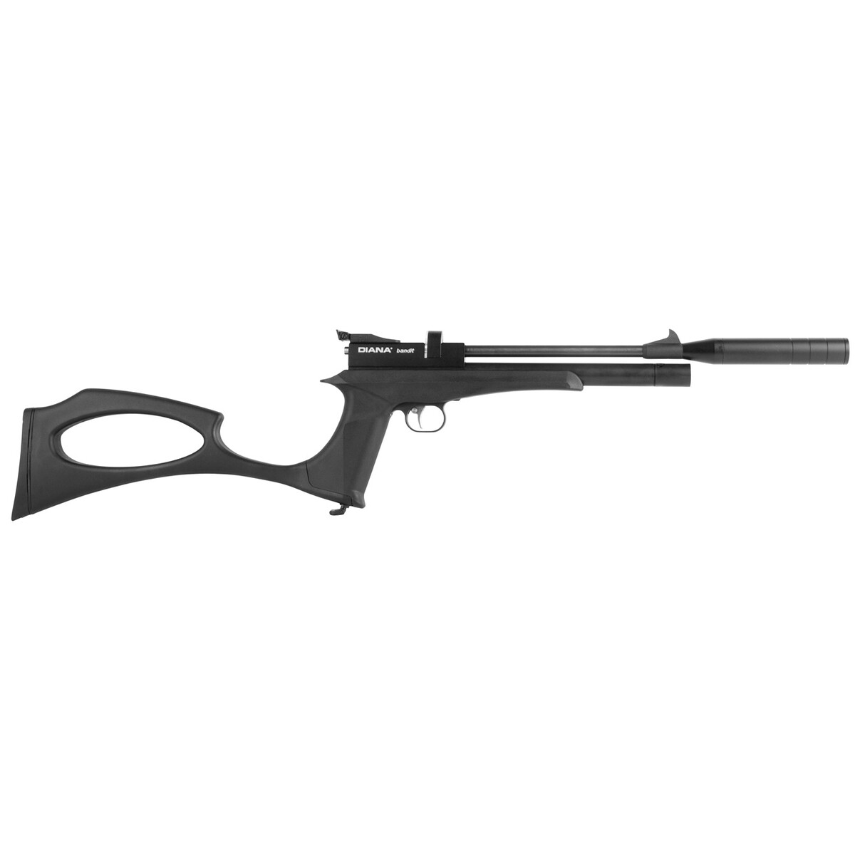 Luftpistole Bandit Black Pressluft – Kaliber 4,5 mm – Magazinkapazität 9 Schuss, Energie max. 130 m/s